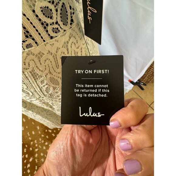 NWT Lulus Mint Blue Sheer Lace Office Siren Shortsleeve Mini Dress M Bodycon - Picture 13 of 13